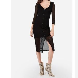NWT! Express button front midi dress